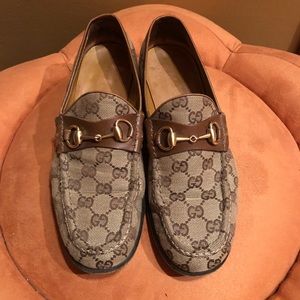 Vintage Gucci Mocassino Tubolare Monogram Loafer